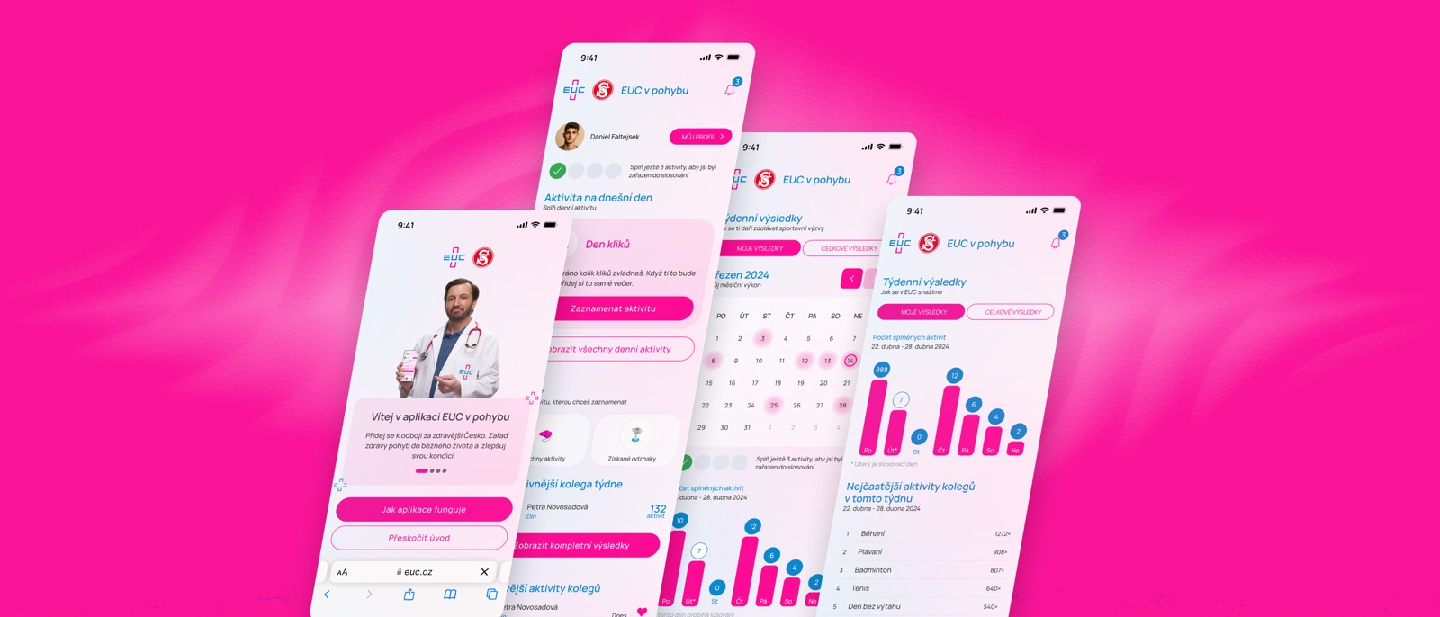 EUC „v pohybu“, interní mobilní aplikace pro zaměstnance